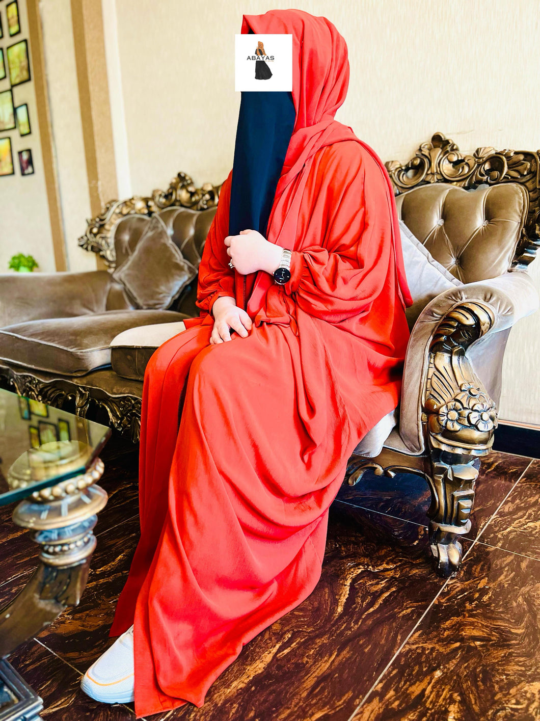 Two-Pieces Set Sleeveless Inner Dress Outer Abaya for women Dubai Islamic Clothing Muslim Dress sets islamic