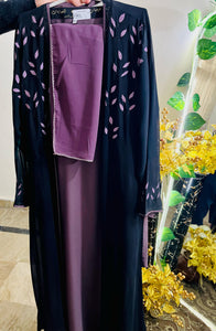 Handmade Dabka Embroidered Zoom Fabric Abaya with Nida Lining